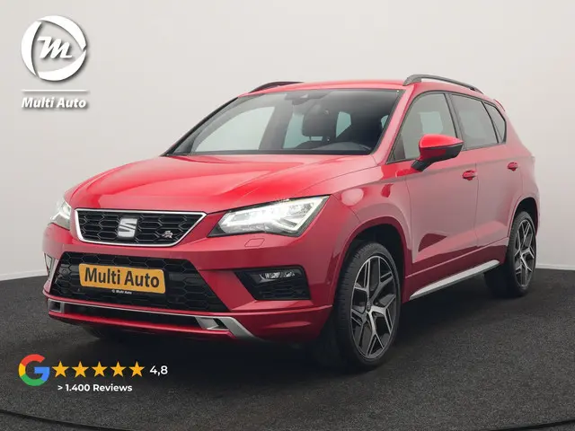 SEAT Ateca 1.5 TSI FR DSG 150pk Dealer O.H. | Adaptive Cruise | Camera | Beats Audio | Alcantara Sportstoelen Verwarmd | 19"L.M | Apple Carplay | Sfeerverlichting | Keyless | Blis | Navigatie | DAB |
