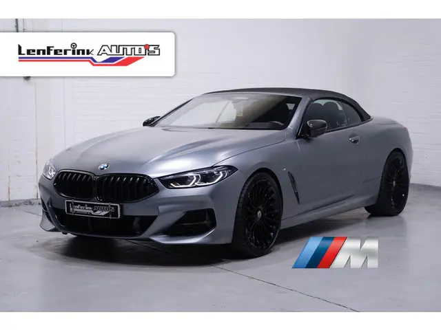 BMW 8-serie 840d xDrive High Executive HUD DAB Harman-Kardon  Softclose driving-assist nachtzicht warmte-comfort pakket connected-service aircollar apple-carplay  Frozen Bleustone met carbon inleg 21"LMV M-Pakket