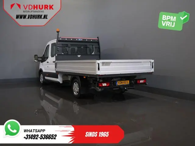 Ford Transit 2.0 TDCI 130 pk DC Dubbel Cabine Open Laadbak/ 7 Pers./ 3.0t Trekverm./ Carplay/ Cruise...