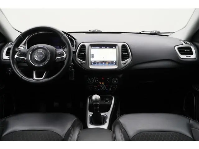 Jeep Compass 1.4 MultiAir Longitude Leder/Stof, Apple Carplay, Camera, Cruise, Climate, DAB, PDC, 17...