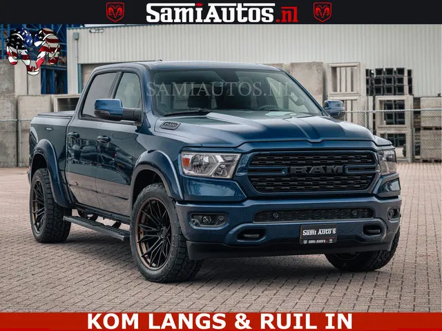 Dodge RAM SPORT | 5.7 V8 4x4 HEMI | PANORAMA DAK | GROOTSCHEM 12 INCH | LPG | Patriot Blue CREW CAB...
