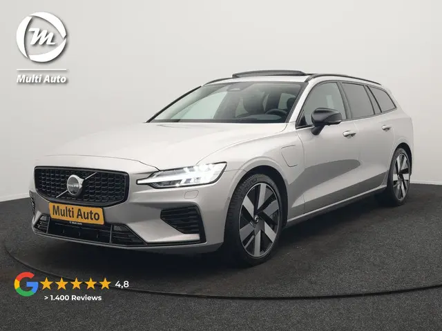 Volvo V60 T6 Recharge AWD LONG RANGE Plus Dark PHEV 350pk Dealer O.H. | Panodak | Adaptive Cruise |...