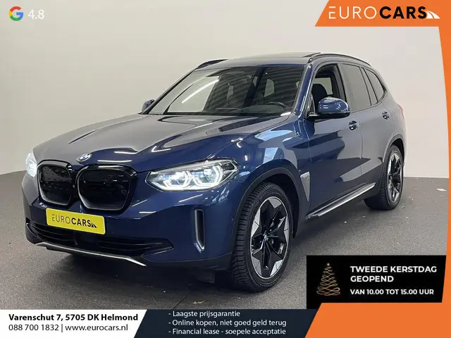 BMW iX3 High Executive 80 kWh EV Leder Navi Carplay/Androidauto Sensoren voor en achter 360 Camera Full Led Pano Dak Head-Up display Harman Kardon Adaptieve Cruise Control