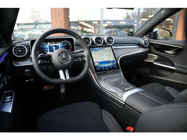 Mercedes-Benz C-klasse 180 Business Solution AMG Burmester Stuurverw. Adapt. Cruise LED Leer Alcanta...