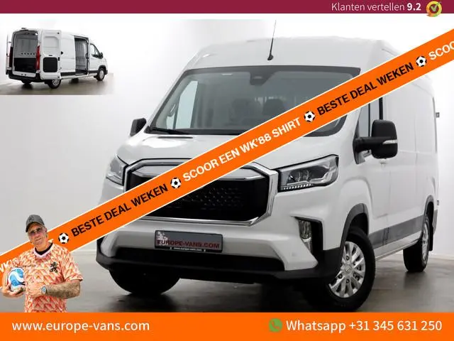 Maxus eDeliver 9 L3H2 72kWh WLTP Range 280km 100% Elektrisch Airco/Camera/ACC NIEUW 02-2024