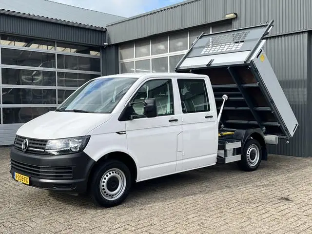 Volkswagen Transporter 2.0 TDI L2H1 DC Kipper open laadbak Airco Bluetooth trekhaak 2200 kg 1e eigen...