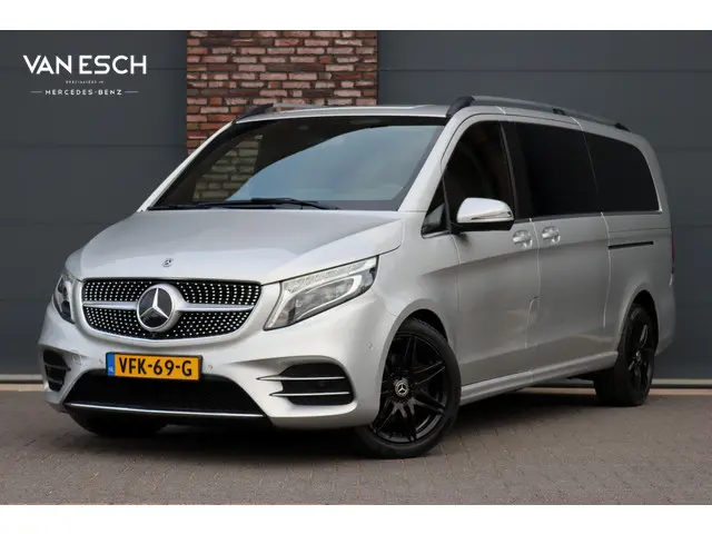 Mercedes-Benz V-klasse 300d Extra Lang DC AMG Line | Avantgarde | Burmester | Trekhaak | Leder | Sfeerverlichting | Dodehoekassistent | Surround Camera | Spoorassistent | Stoelverwarming | Intelligent Light System |