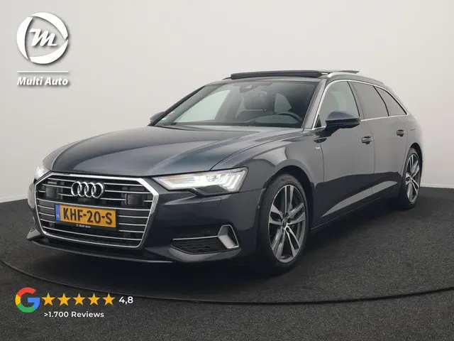 Audi A6 Avant 50 TFSI e quattro S Line PHEV 300pk | Trekhaak Af Fabriek | Panodak | 360 Camera | Hea...
