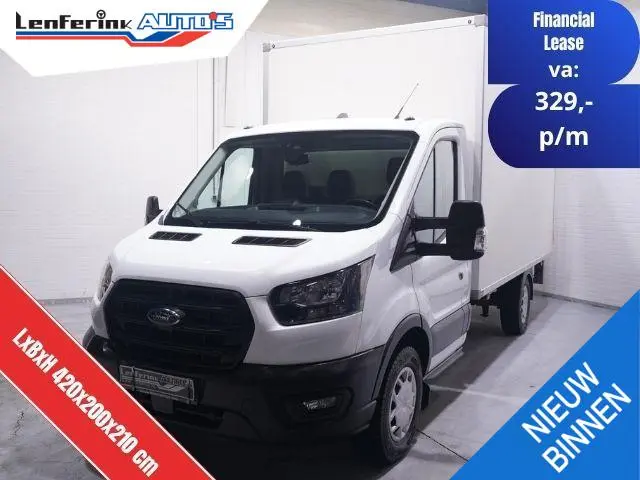 Ford Transit 2.0 TDCi 160 pk Bakwagen met Laadklep Airco Cruise Control, LxBxH 420x200x210 cm, 3-Zit...