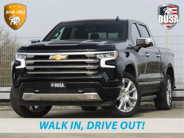 Chevrolet 1500 | Silverado | 6.2L V8 High Country | Leder | Schuifkantel NIEUW BINNEN! Getoonde acce...