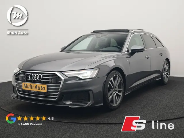 Audi A6 Avant 50 TFSI e quattro 2x S Line Plug In Hybrid 300pk Dealer O.H. PHEV | Panodak | Adaptive...