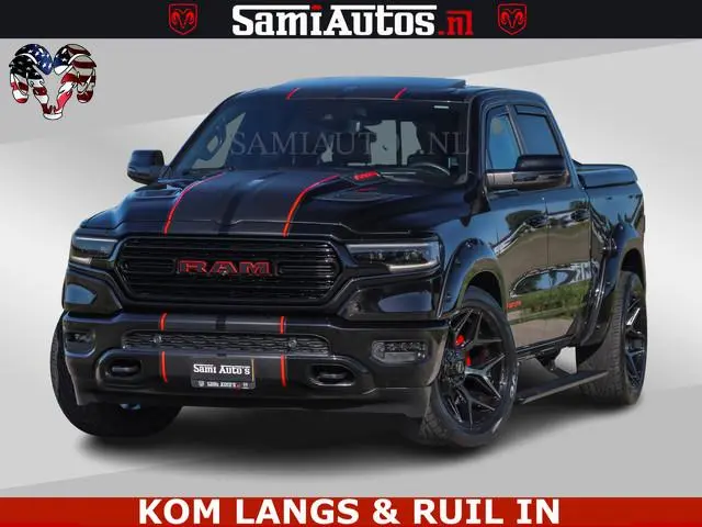 Dodge Ram HULK 5.7 V8 402PK | LIMITED EDITION | HUD | LUCHTVERING | BLACK ON BLACK | STRIPING | WIDE...
