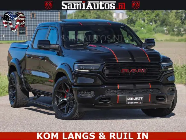 Dodge Ram HULK 5.7 V8 402PK | LIMITED EDITION | HUD | LUCHTVERING | BLACK ON BLACK | STRIPING | WIDE...