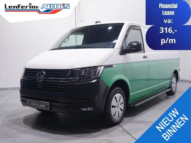 Volkswagen Transporter 2.0 TDI 110 pk L2H1 Airco, Two Tone Groen / Wit Cruise Control, Trekhaak 2.20...