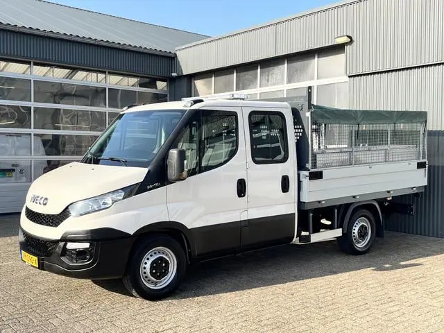 Iveco Daily 35S11D 2.3 DC 7 persoons 3500kg trekgewicht Airco Euro 5 Pick-up Open laadbak Bakwagen 1...