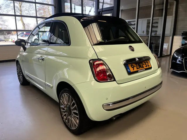 Fiat 500  0.9 TwinAir Lounge Leer, Open dak