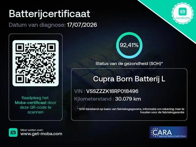 CUPRA Born Essential 62 kWh 204 pk | Navigatie via App | Parkeersensoren | Autom. airco | Lichtmetal...