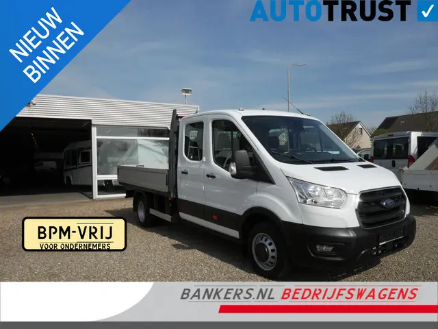 Ford Transit 2.0 TDCI 170PK, L3, Pickup, Dubbel cabine, Airco, Dubbel lucht, Trekhaak 3.500 KG, Laad...
