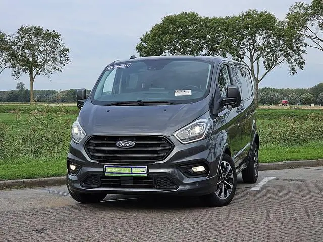 FORD TRANSIT CUSTOM 2.0 L1H1 SPORT Dubbele Cabine 185Pk Automaat 2xSchuifdeur Lm-Velgen !