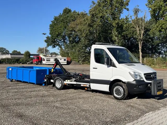 Mercedes-Benz Sprinter 513 CDI 366 Haakarm Pto Container Airco Steunpoten Nido aansluiting Werkverli...