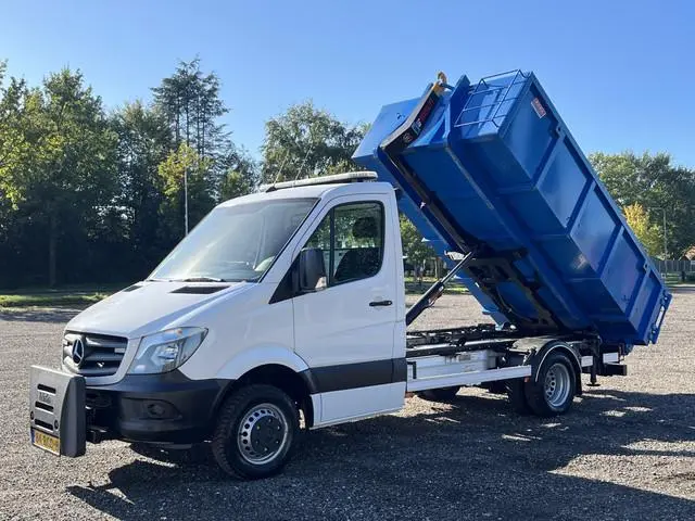 Mercedes-Benz Sprinter 513 CDI 366 Haakarm Pto Container Airco Steunpoten Nido aansluiting Werkverli...