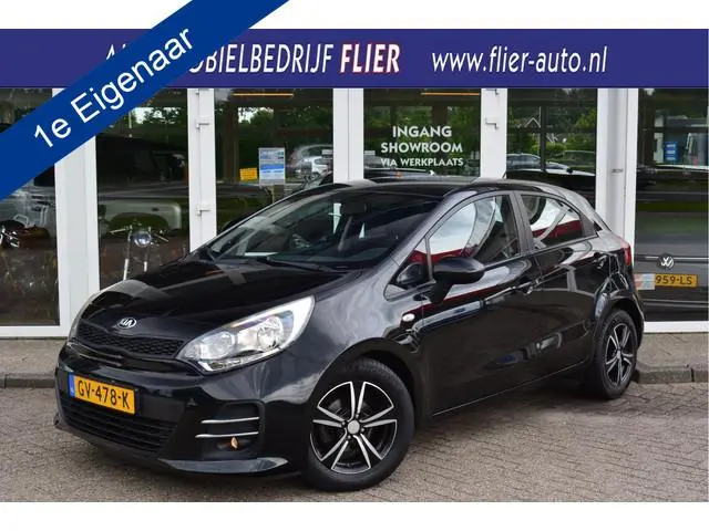 Kia Rio 1.2 85PK CVVT ComfortLine Plus Black | Leder / Alcantara | Cruise | Orig. NL | NAP |