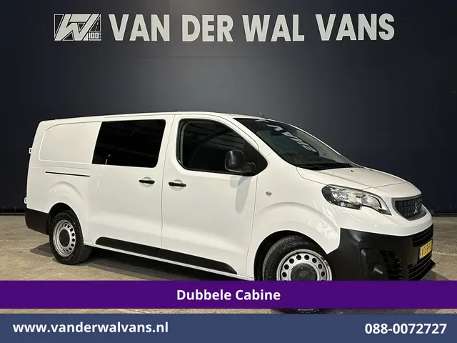 Peugeot Expert 2.0 BlueHDI 123pk L3H1 Dubbele Cabine Euro6 Airco | 2x zijdeur | 2500kg Trekhaak | 5-Zits Cruisecontrol, Parkeersensoren