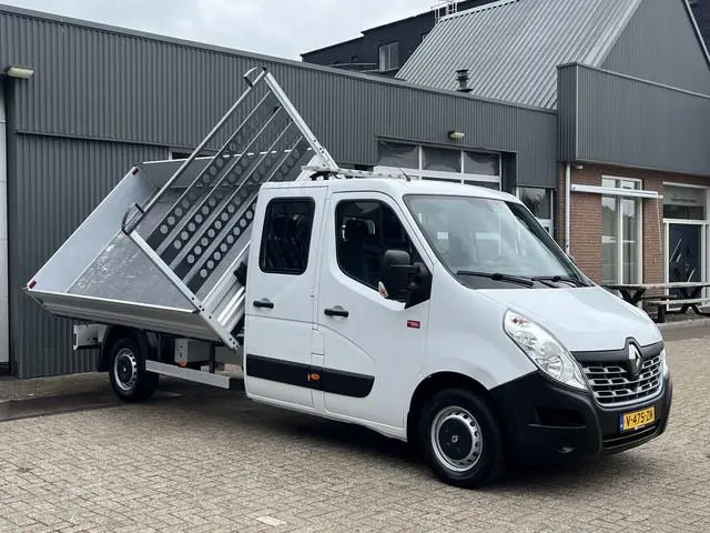 Renault Master T35 2.3 dCi L3 DC Airco 3 zijden kipper Telefoonverbinding Bluetooth Open laadbak Pic...