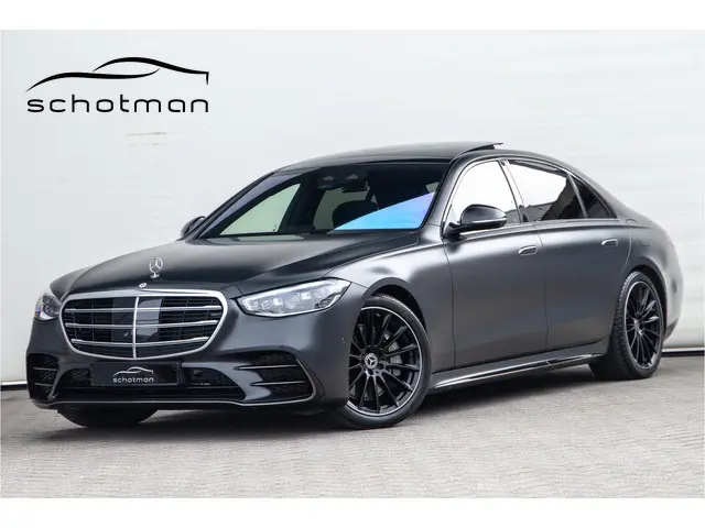 Mercedes-Benz S-klasse 580 e 4MATIC Lang AMG Premium, Designo Matzwart, Massage, Achterasbesturing,...