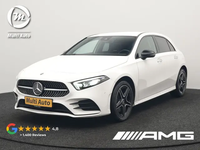 Mercedes-Benz A-klasse 250 e AMG Line Plug In Hybrid 218pk Dealer O.H. PHEV | Widescreen Navi | Camera | Alcantara Sportstoelen Verwarmd | Keyless | Sfeerverlichting | Cruise Control | Virtual | DAB | 18"L.M |