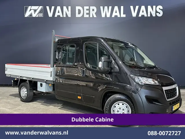 Peugeot Boxer 2.2 Blue HDi 140pk Pick up 7 Persoons Dubbele cabine open laadbak Euro6 Airco | 7-Zits | 3000kg trekvermogen