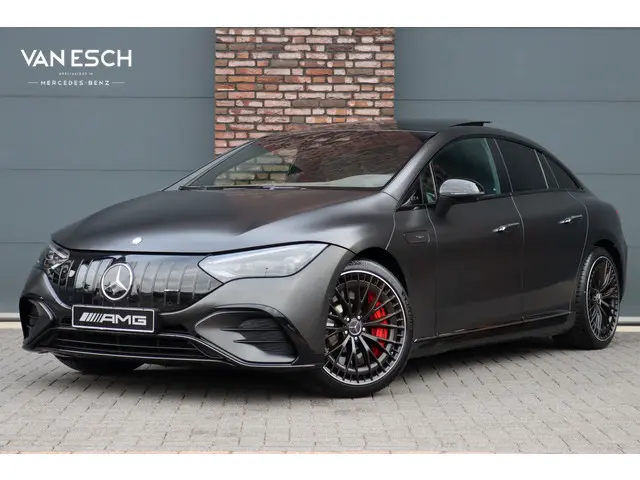 Mercedes-Benz EQE AMG 53 4MATIC+ 90 kWh | 72500,- Ex | MBUX Hyperscreen | Airmatic | Achterasbesturing | Distronic+ | Massage | Memory | Burmester | Stoelventilatie | HUD | Digital Light | Warmtepomp | Surround Camera |