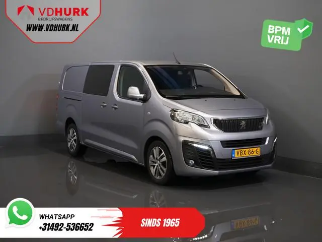 Peugeot Expert 2.0 HDI 180 pk Aut. DC Dubbel Cabine 2x Schuifdeur/ Carplay/ Stoelverw./ Climate/ Nav...