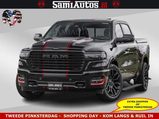Dodge RAM NIGHT PREMIUM | 426PK | STRIPING | LUCHTVERING | HUD | PANO | 360 CAM | Full Option | LIMI...