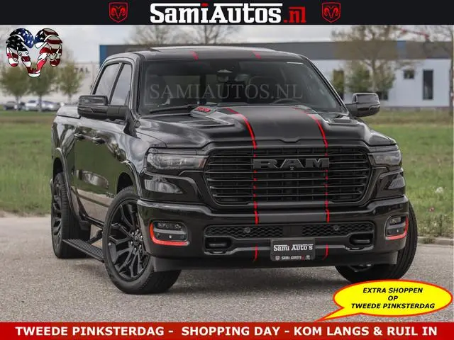 Dodge RAM NIGHT PREMIUM | 426PK | STRIPING | LUCHTVERING | HUD | PANO | 360 CAM | Full Option | LIMI...