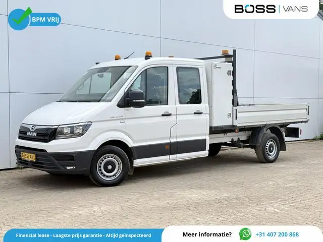 Man TGE 3.140 2.0 TDI Automaat Open Laadbak Dubbele cabine 6-persoons Airco Trekhaak Navigatie Carpl...