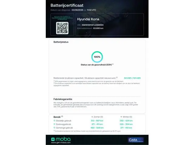 Hyundai Kona EV Premium 64 kWh 204 PK  | Camera | Stoel- & Stuurverw. | Krell audio | Head-up | Adap...