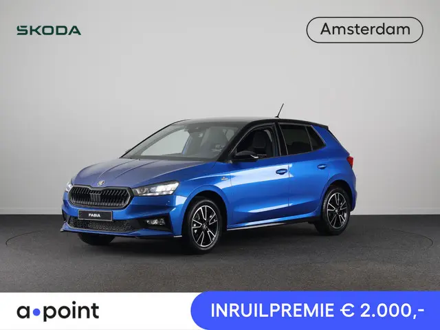 Skoda Fabia Monte Carlo 1.0 TSI 95 pk 5 versn. Hand | Verwarmbare voorstoelen | Hill start | Zwart d...
