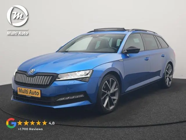ŠKODA Superb Combi 1.4 TSI iV Sportline PHEV 218pk Dealer O.H | Panodak | Adaptive Cruise | Camera |...