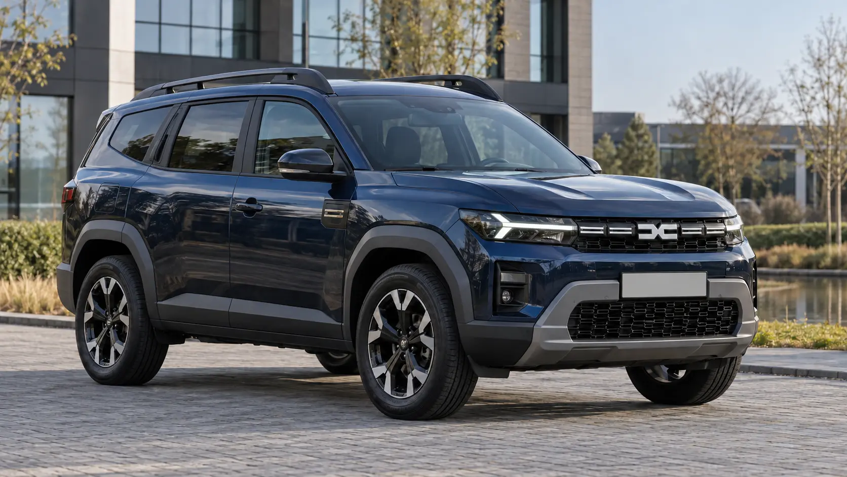 blauwe-dacia-bigster-suv-van-voren