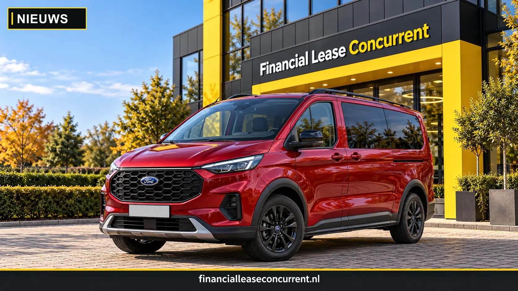 Rode Ford Tourneo Custom Active bij Financial Lease Concurrent