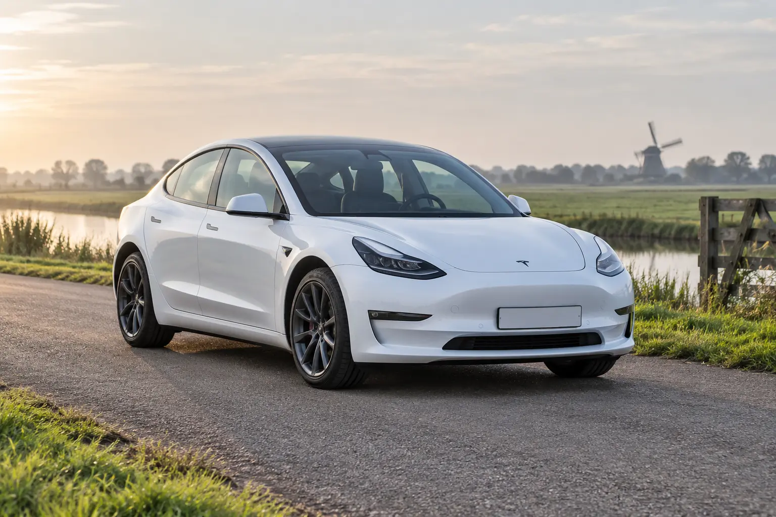 Tesla Model 3 Long Range van vóór de Highland-vernieuwing