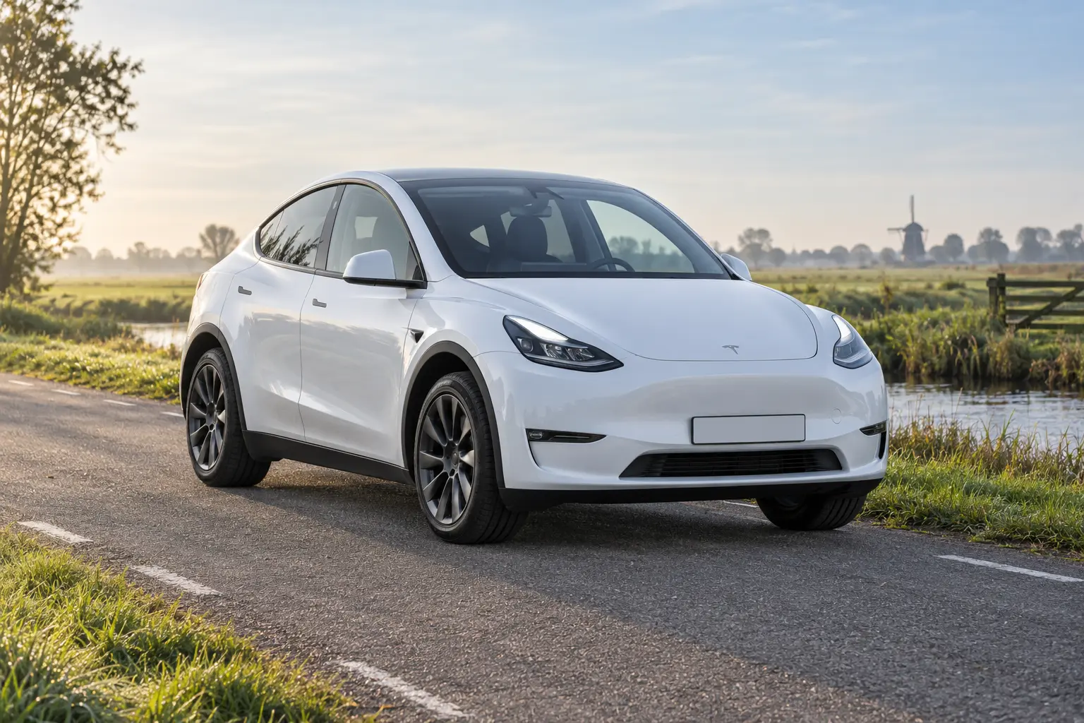 Tesla Model Y van vóór de vernieuwing in 2025