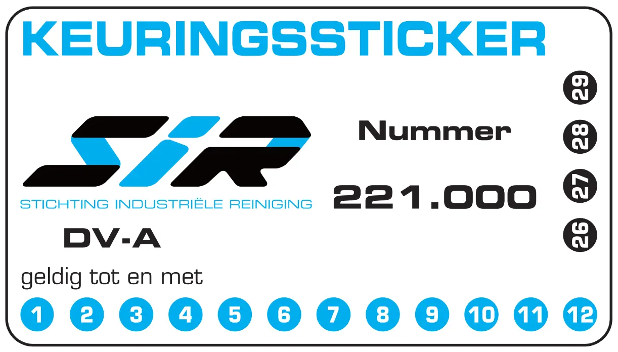 SIR keuringssticker