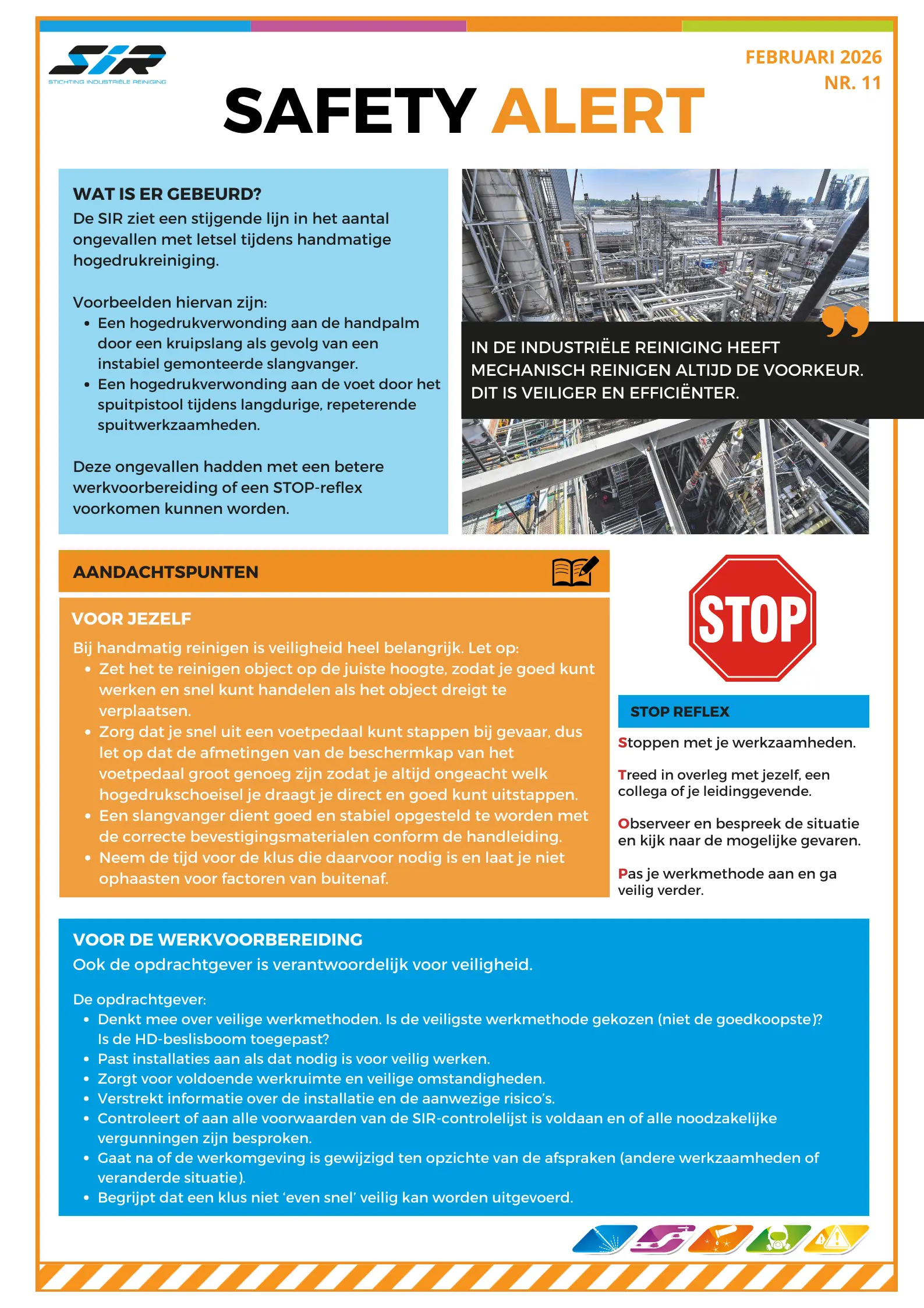 Safety Alert nr. 11 – Samen verantwoordelijk voor veilig werken met hogedruk