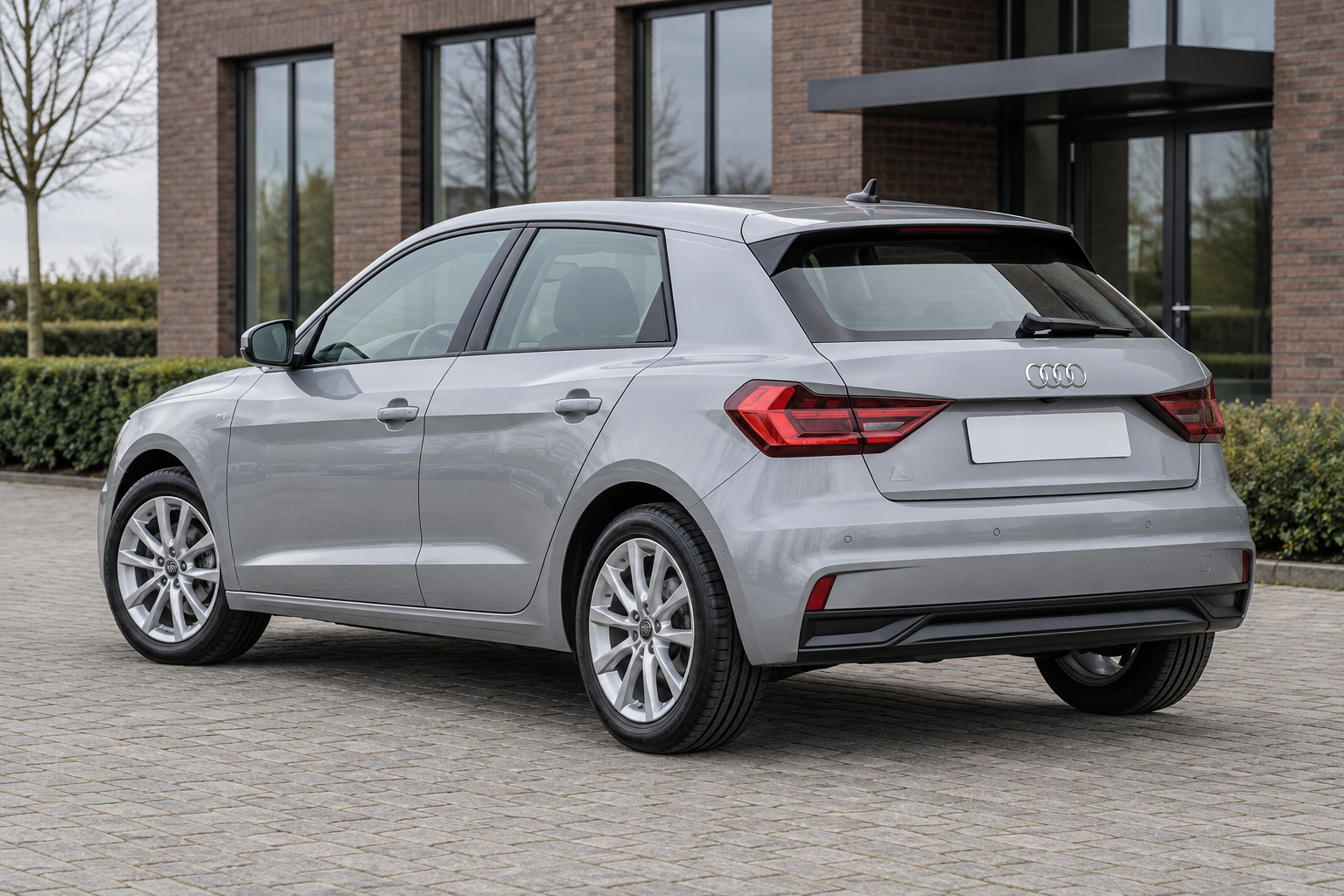 Audi A1 Sportback vanuit de achterste driekwarthoek
