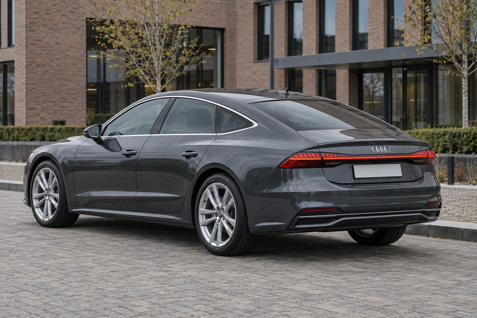 Audi A7 Sportback vanuit de achterste driekwarthoek