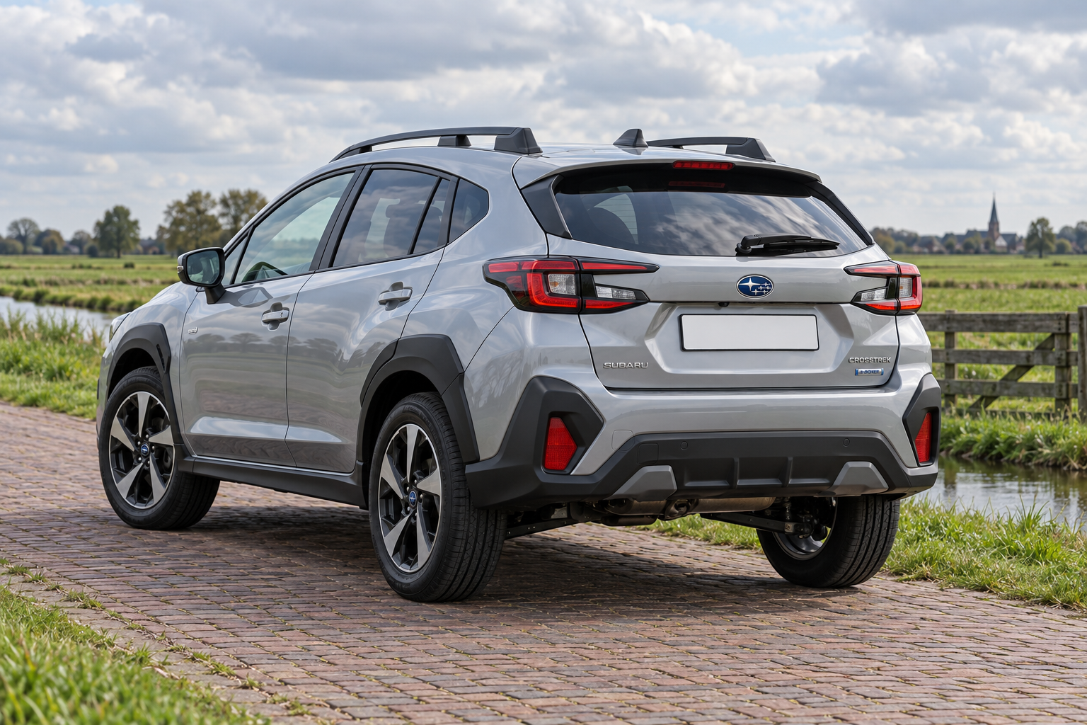 Subaru Crosstrek e-BOXER, achteraanzicht bij de aankoopcontrole