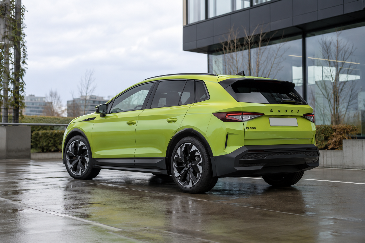 Škoda Elroq RS met sportieve carrosserie en compacte SUV-proporties