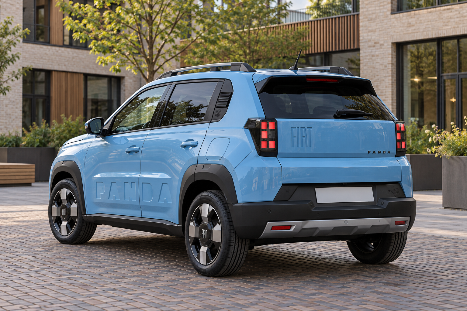 Fiat Grande Panda Electric in achteraanblik